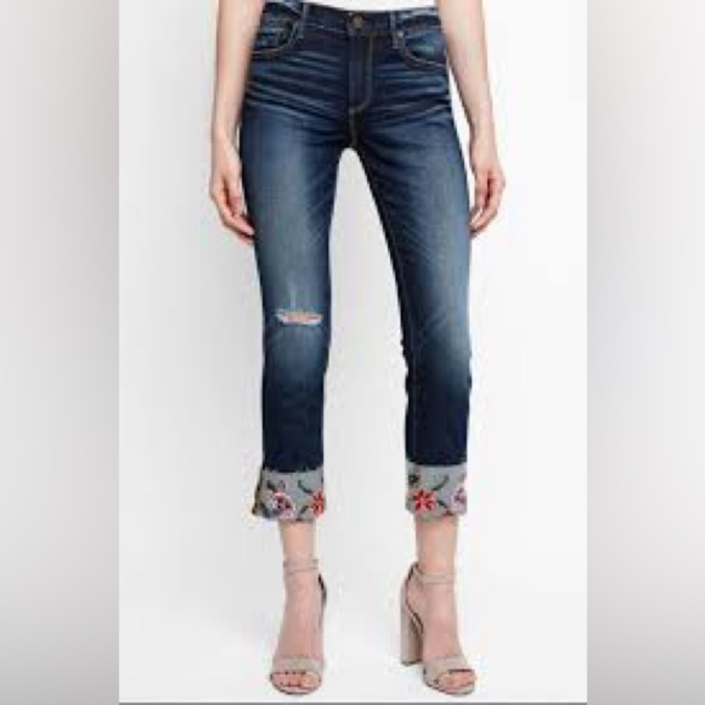 Driftwood Sundance Colette Floral Embroidered Jeans Size 28 - Picture 11 of 14